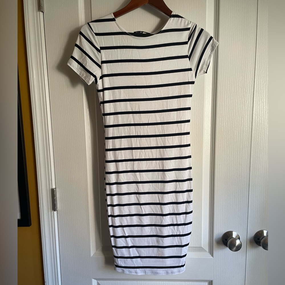 Bodycon Nautical Stripe midi Dress